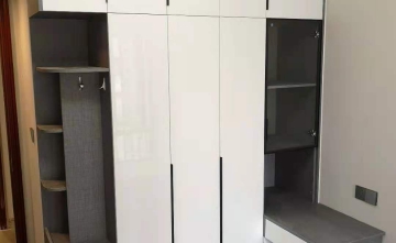帶書桌輕奢衣柜定制